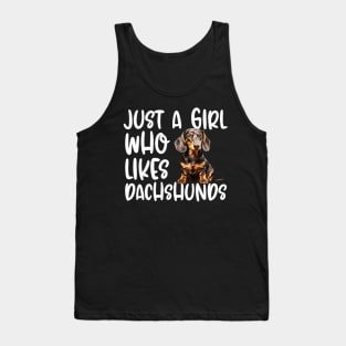 Just A Girl Who Likes Dachshunds Tank Top